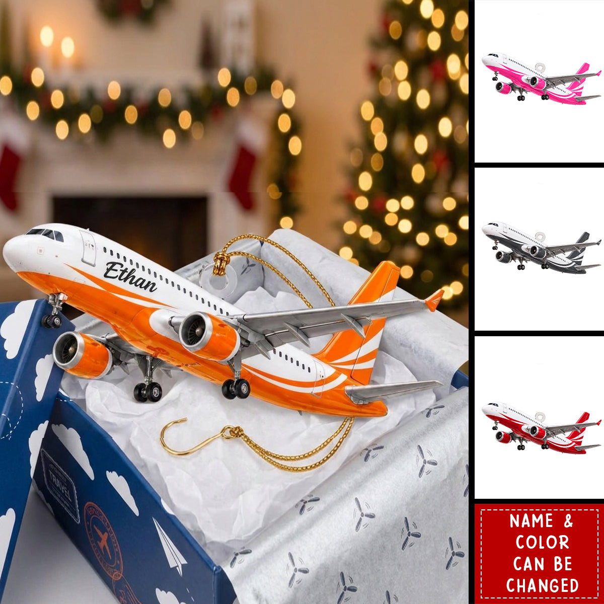 Personalized Airplane Acrylic Ornament, Gift For Pilot & Aviation Lovers