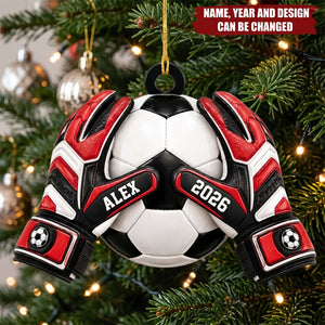 Personalized Goal Keeper Christmas Acrylic Ornament, Custom Soccer Ornament, Sport Christmas Ornament