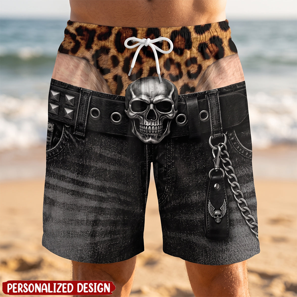 Custom Funny Men Swim Trunks - Personalized Summer Vacation And Travel Gifts-Sun Out Trunk Out Always