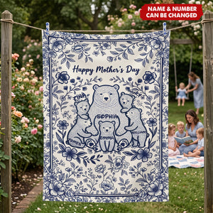 Heartfelt Mama Bear Blanket - Personalized Gifts For Moms