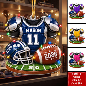 Personalized Football Christmas Ornament - Gift For Football Players & Fans