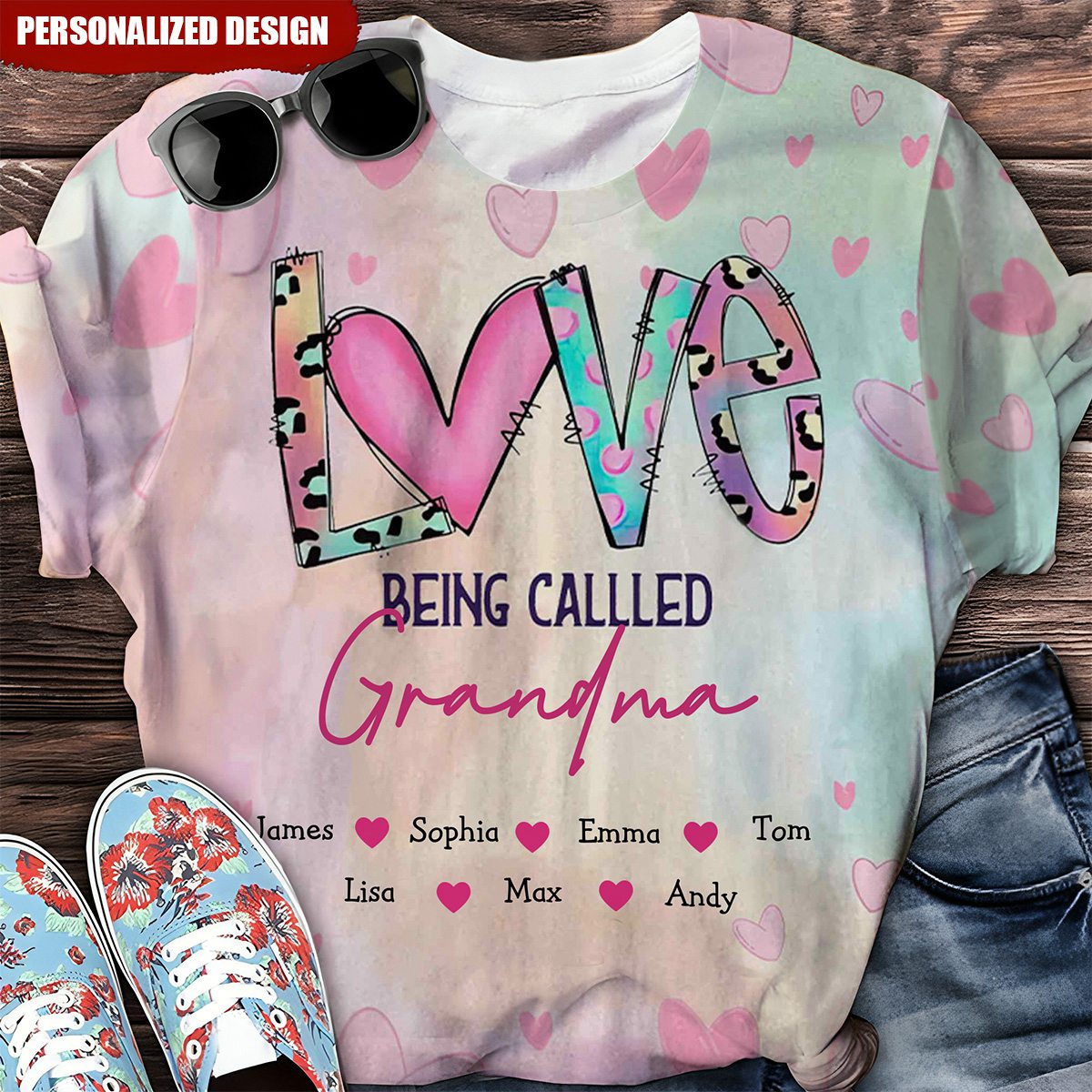 Love Being Called Grandma - Personalized 3D T-Shirt