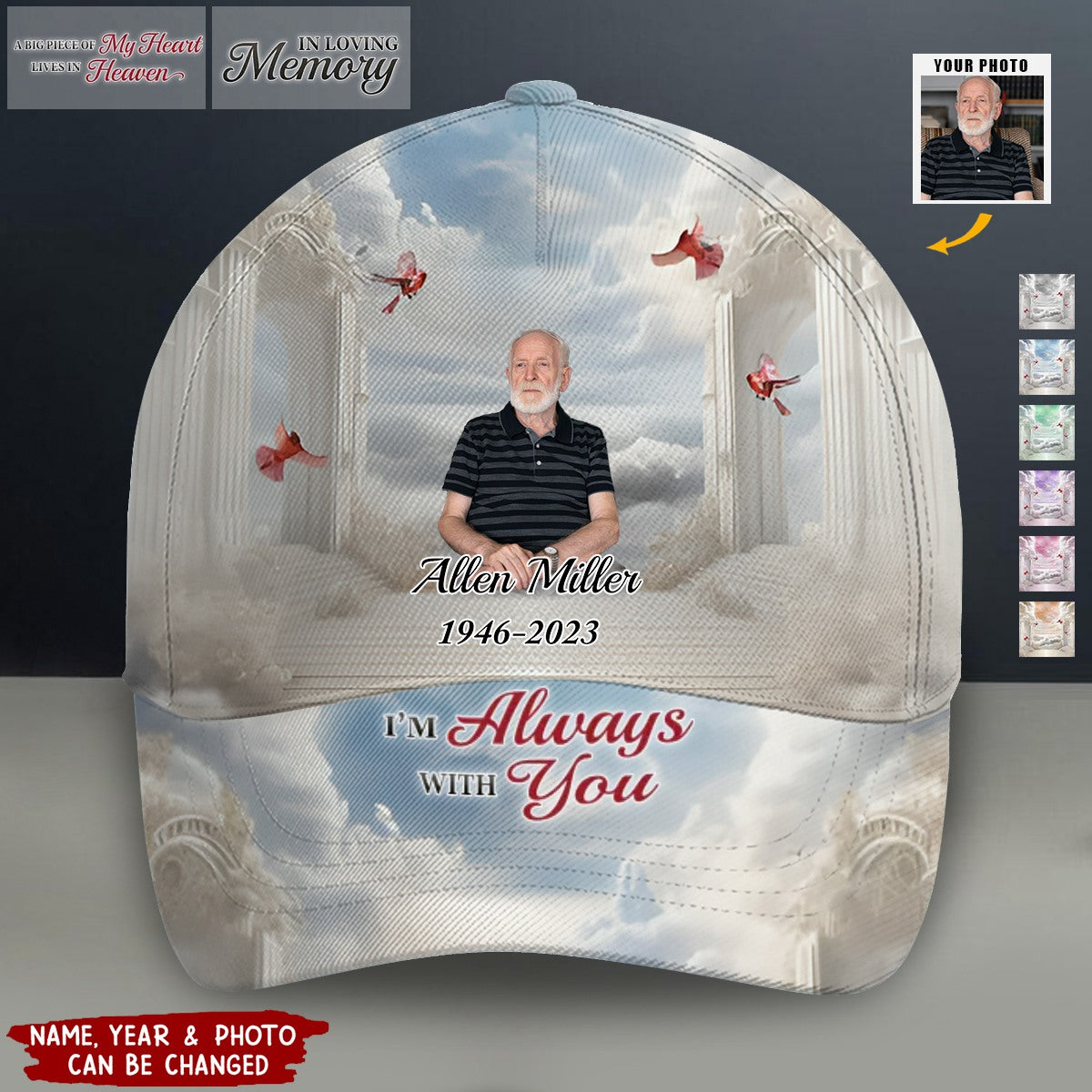 In Loving Memory - Memorial Personalized All Over Print Classic Cap