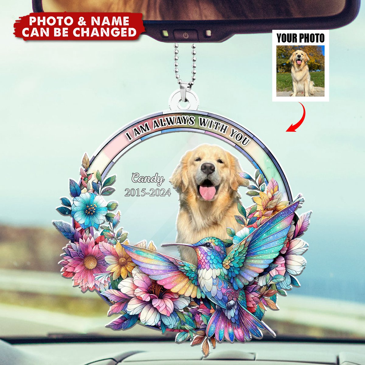 Custom Hummingbirds Appear When Angels Are Near Upload Your Photo To Personalize This Shaped Ornament