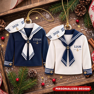 Personalized Sailor Christmas Ornament , Custom Navy Uniform Xmas Tree Decor