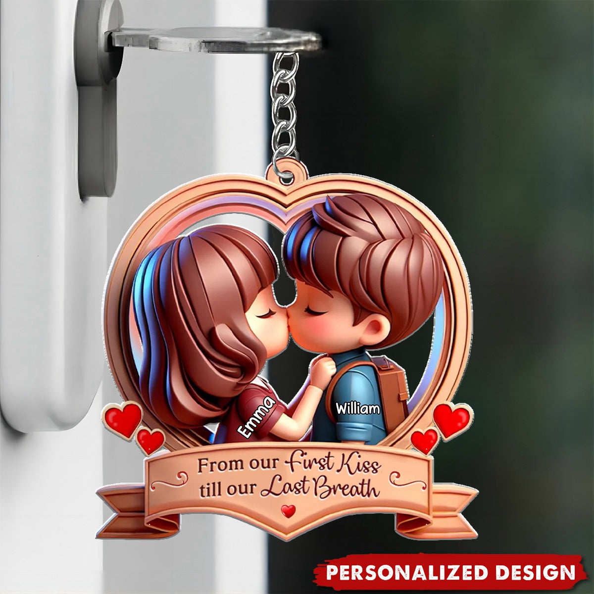 Personalized Couple Acrylic Keychain - Gift Idea For Couple - Drive Safe I Love You