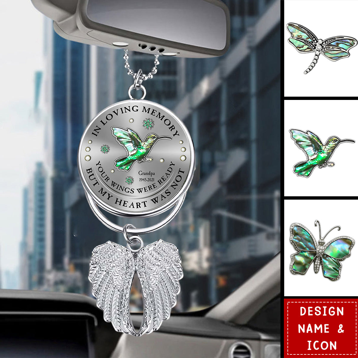 Your Wings Were Ready But My Heart Was Not - Personalized Memorial Wings Ornament