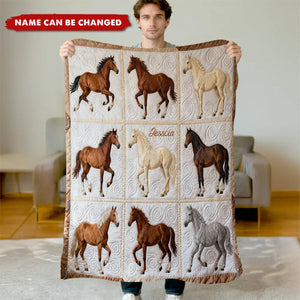 Love Horses - Personalized Horse Blanket