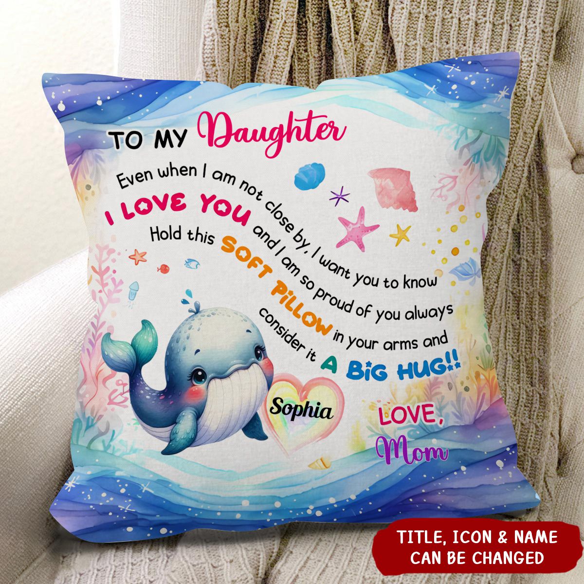 Personalized Kids I Am So Proud Of You Sea Animals Pillow
