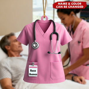 Personalized Nurse Uniform Ornament, Medical Christmas Keepsake