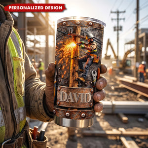 Dedicated Lineman Tumbler, Gift For Lineman and Electrician