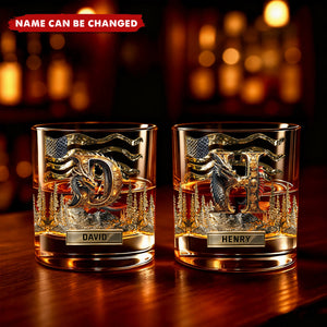 Love Dragons - Personalized Dragon Whiskey Glass