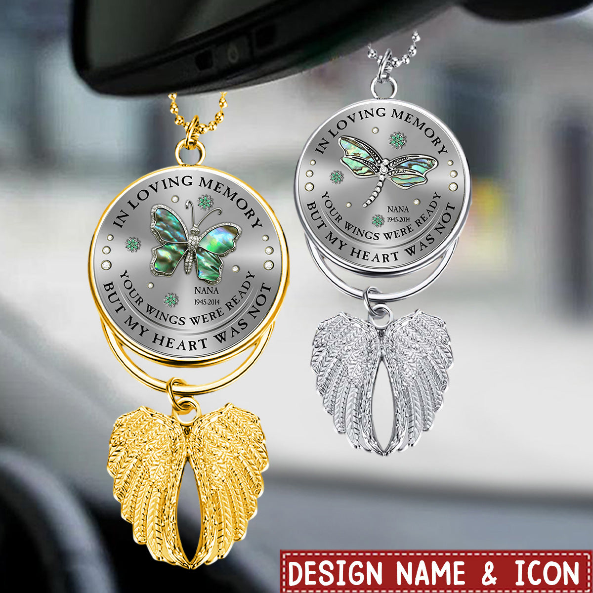 Your Wings Were Ready But My Heart Was Not - Personalized Memorial Wings Ornament
