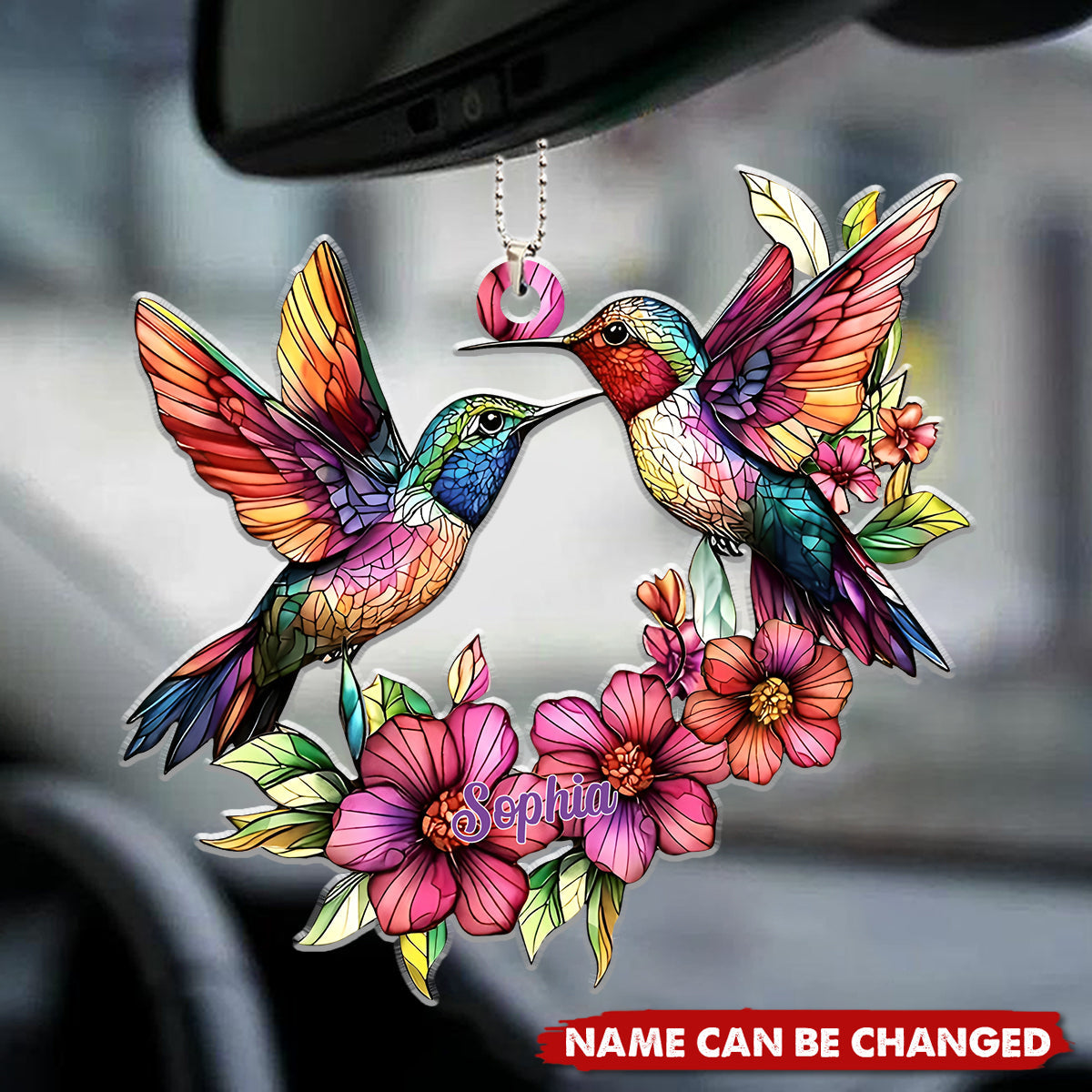 Coloful Hummingbird - Personalized Hummingbird Acrylic Ornament