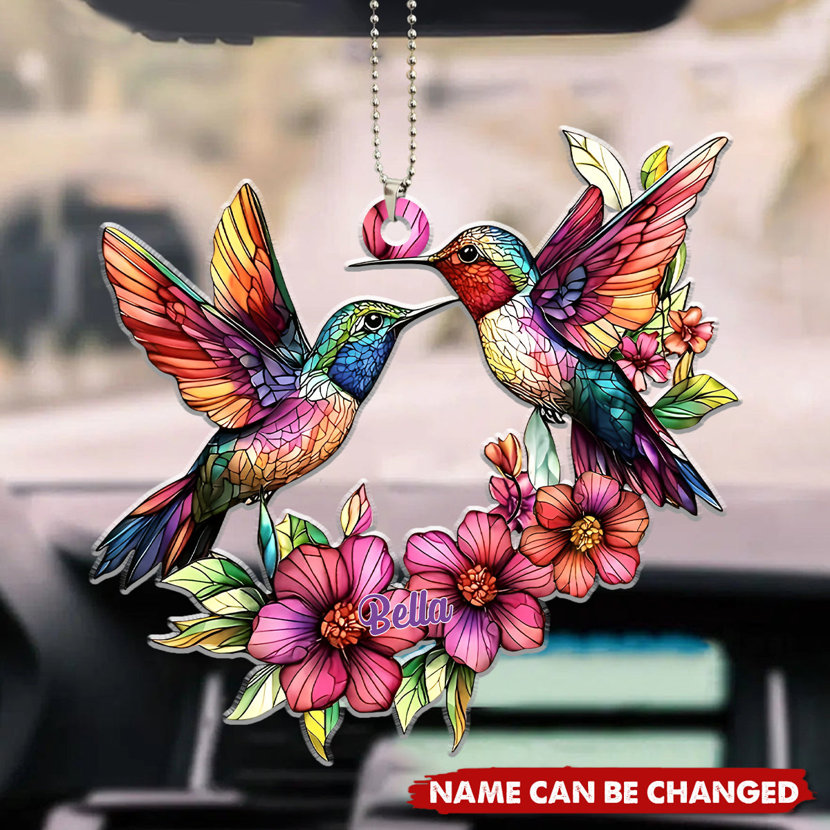 Coloful Hummingbird - Personalized Hummingbird Acrylic Ornament