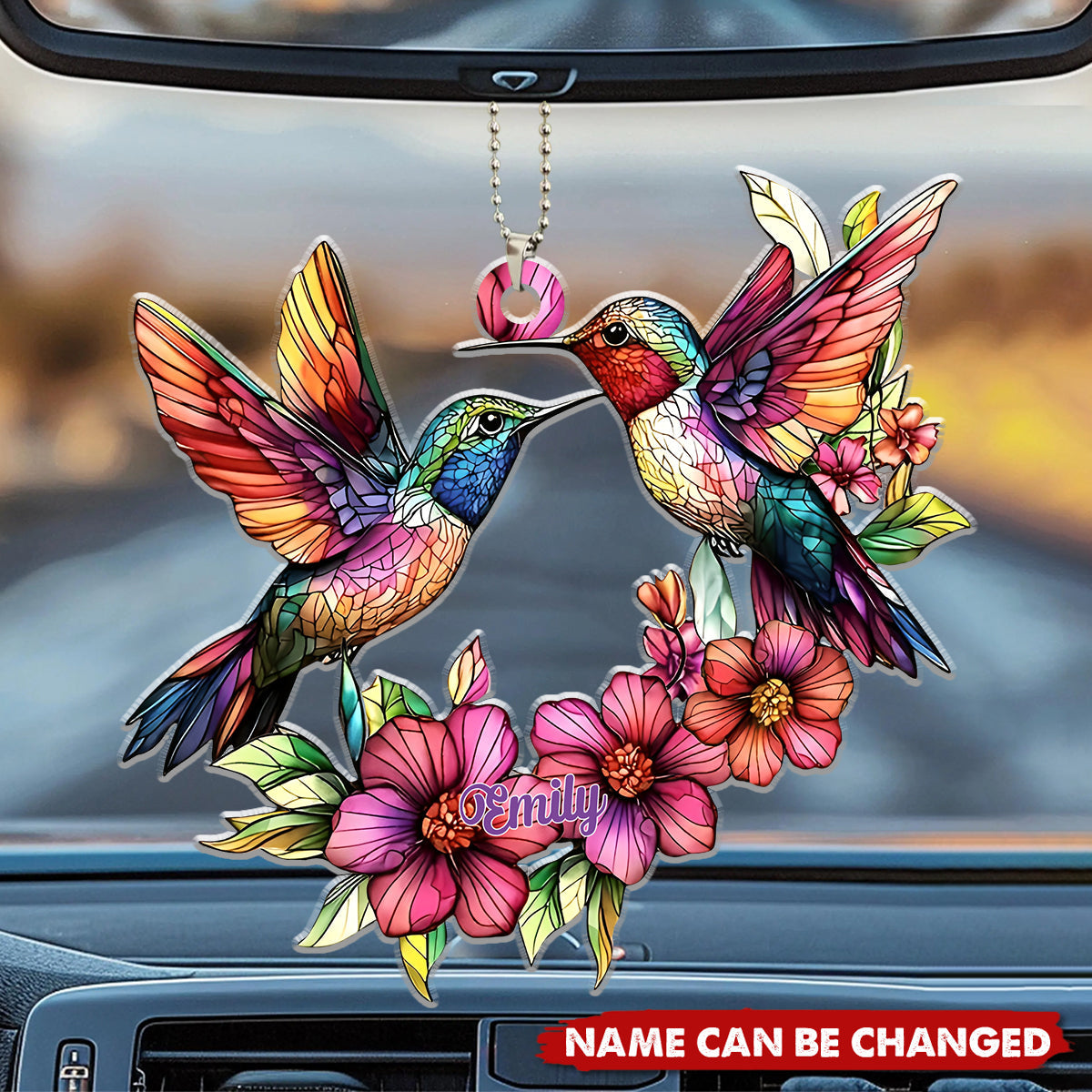 Coloful Hummingbird - Personalized Hummingbird Acrylic Ornament