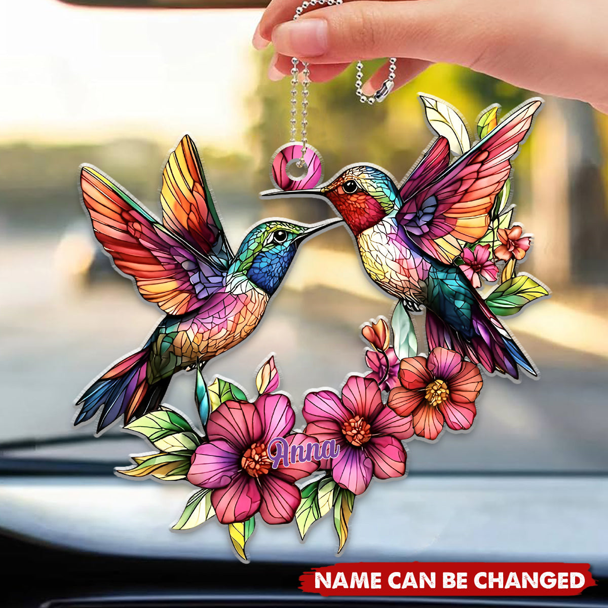 Coloful Hummingbird - Personalized Hummingbird Acrylic Ornament