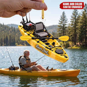 Personalized Fishing Kayak Acrylic Ornament — Gift For Fishermen & Fishing Lovers
