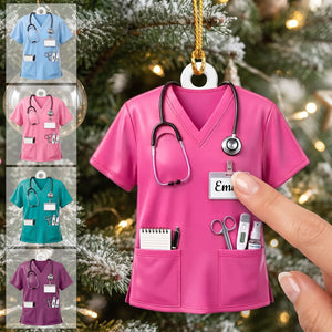 Personalized  Nurse Scrubs Ornament, Gift for Nursing
