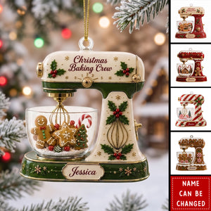 Custom Kitchen Stand Mixer Acrylic Ornament, Personalized  Tree Hanging, Cute Baking Tree Decor, Baker Christmas Gift