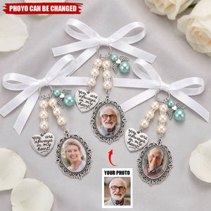 Custom Photo Bouquet Charm - Personalized Memorial Sympathy Gifts For Brides - In Loving Memory