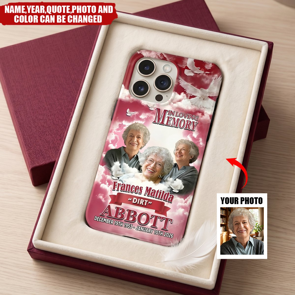 Forever Remembered Forever Missed In Heaven - Personalized Full Print Phone Case