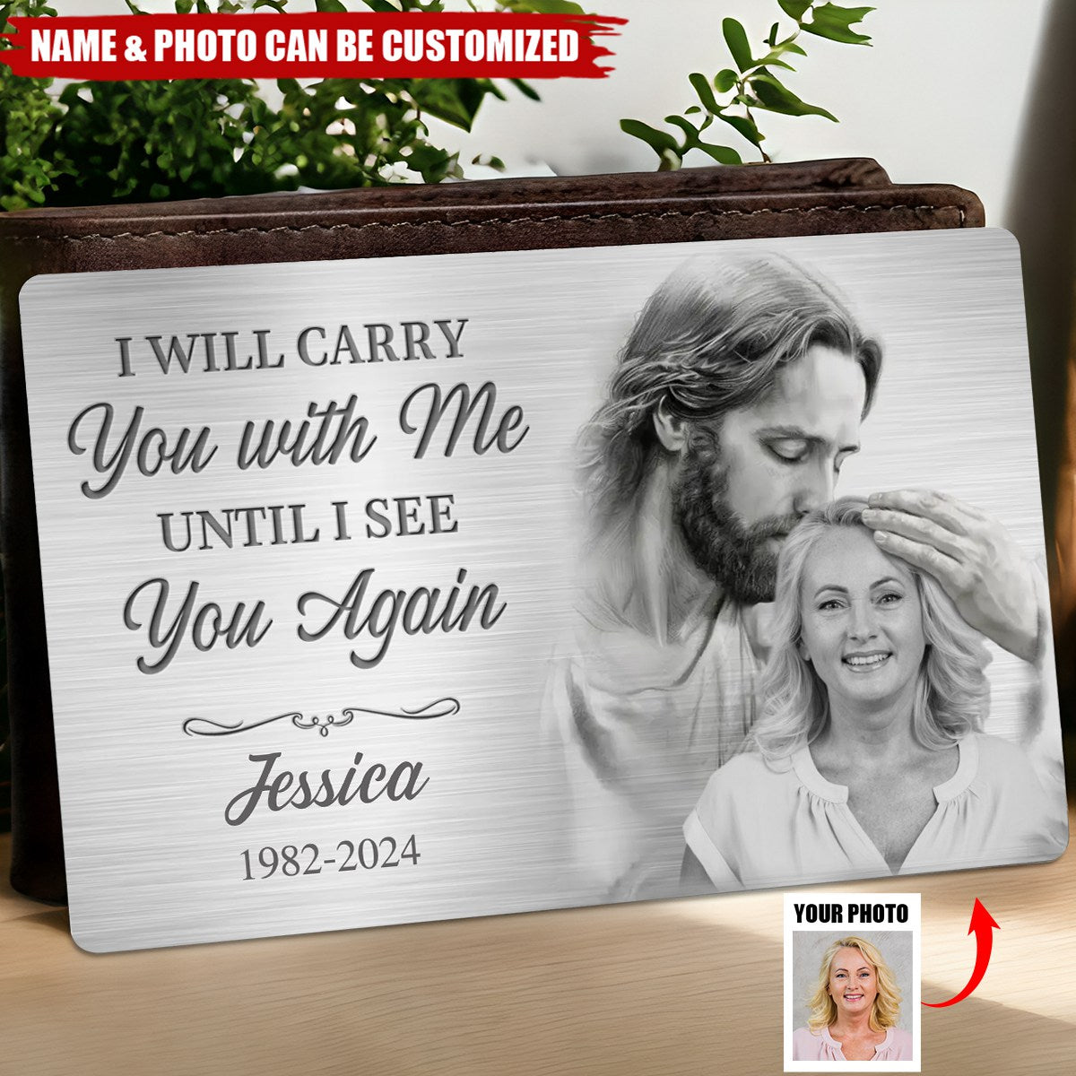 Custom Photo In My Heart, You Are Always By My Side - Memorial Personalized Wallet Card