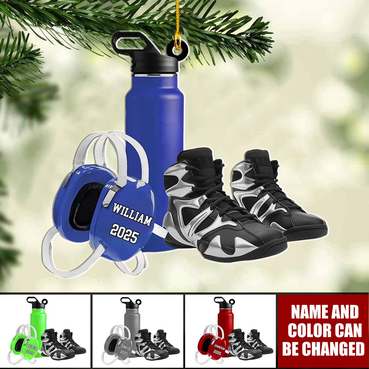 Personalized Protective Gear In Sports Christmas Ornament - Christmas Gift For Wrestler