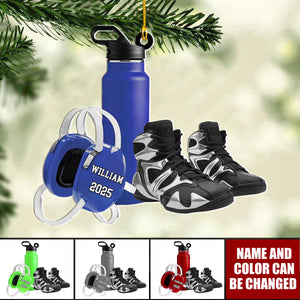 Personalized Protective Gear In Sports Christmas Ornament - Christmas Gift For Wrestler