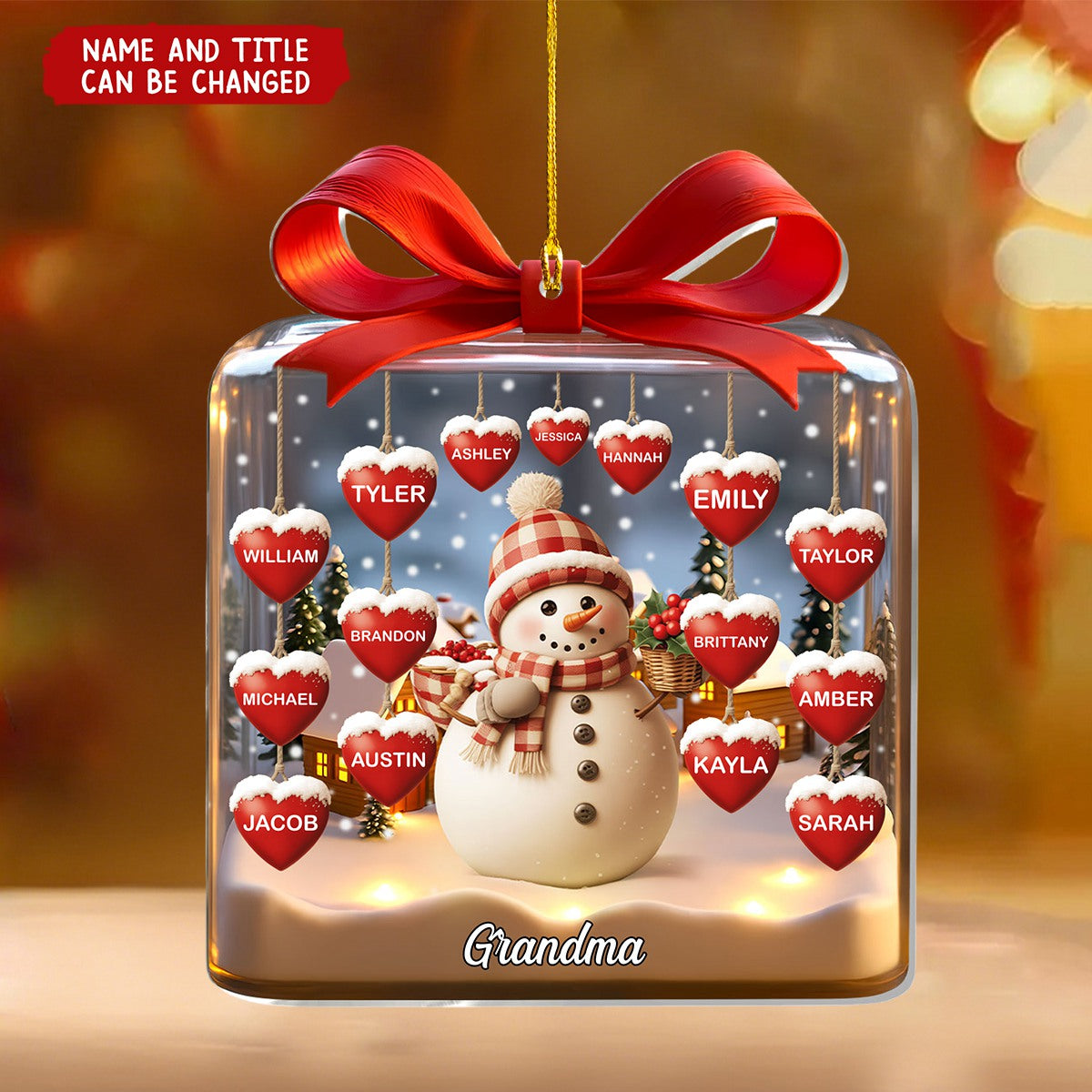 My Favorite Part Of Christmas Is Family - Personalized Christmas Acrylic Ornament