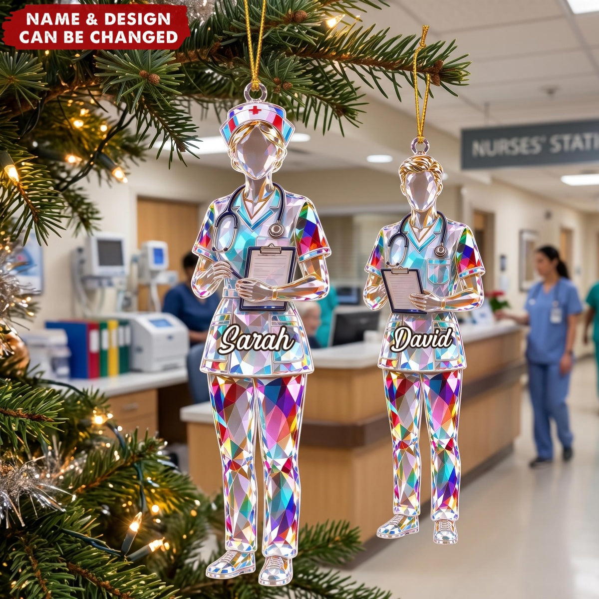 Just a Nurse – Personalized Acrylic Custom Shape Ornament
