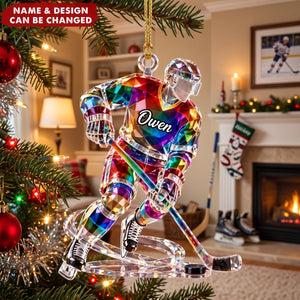 Ice Hockey  – Personalized Acrylic Custom Shape Ornament