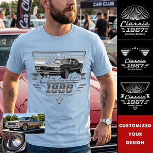 Custom Photo Classic Car Limited Edition - Personalized T-Shirt