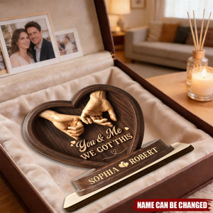 Love Held Forever - Personalized 2-Layer Wood Plaque