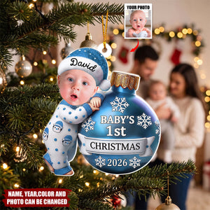 Baby Ornament Baby First Christmas - Personalized Acrylic Custom Shape Ornament