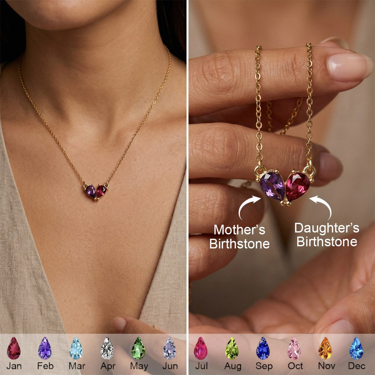 We Create The Most Powerful Kind Of Love- Personalized Birthstone Necklace