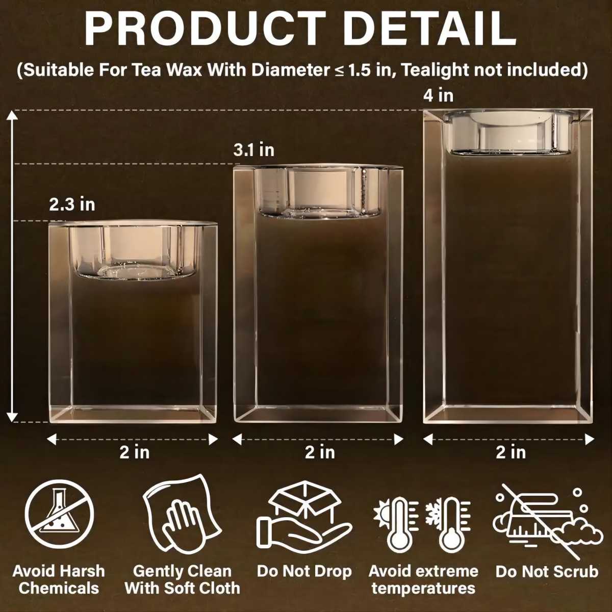 Custom Photo Your Light Will Always Shine - Personalized Crystal Candle Holder