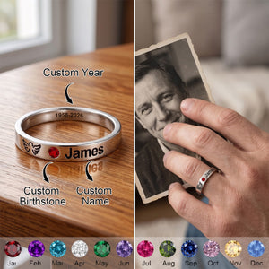 Always in Our Hearts - Personalized Birthstone Ring
