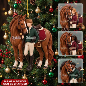 Equestrian  – Personalized Acrylic Custom Shape Ornament, Gift for Horse Rider