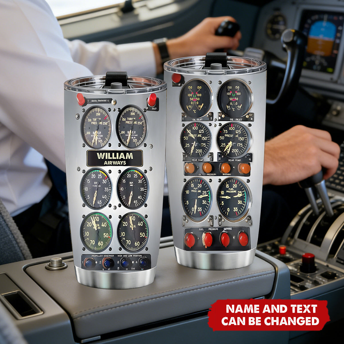 Aviation Control Panel - Personalized Aviation Tumbler