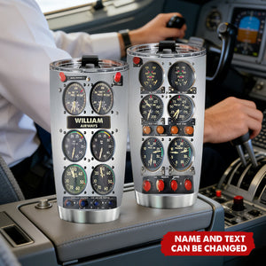 Aviation Control Panel - Personalized Aviation Tumbler