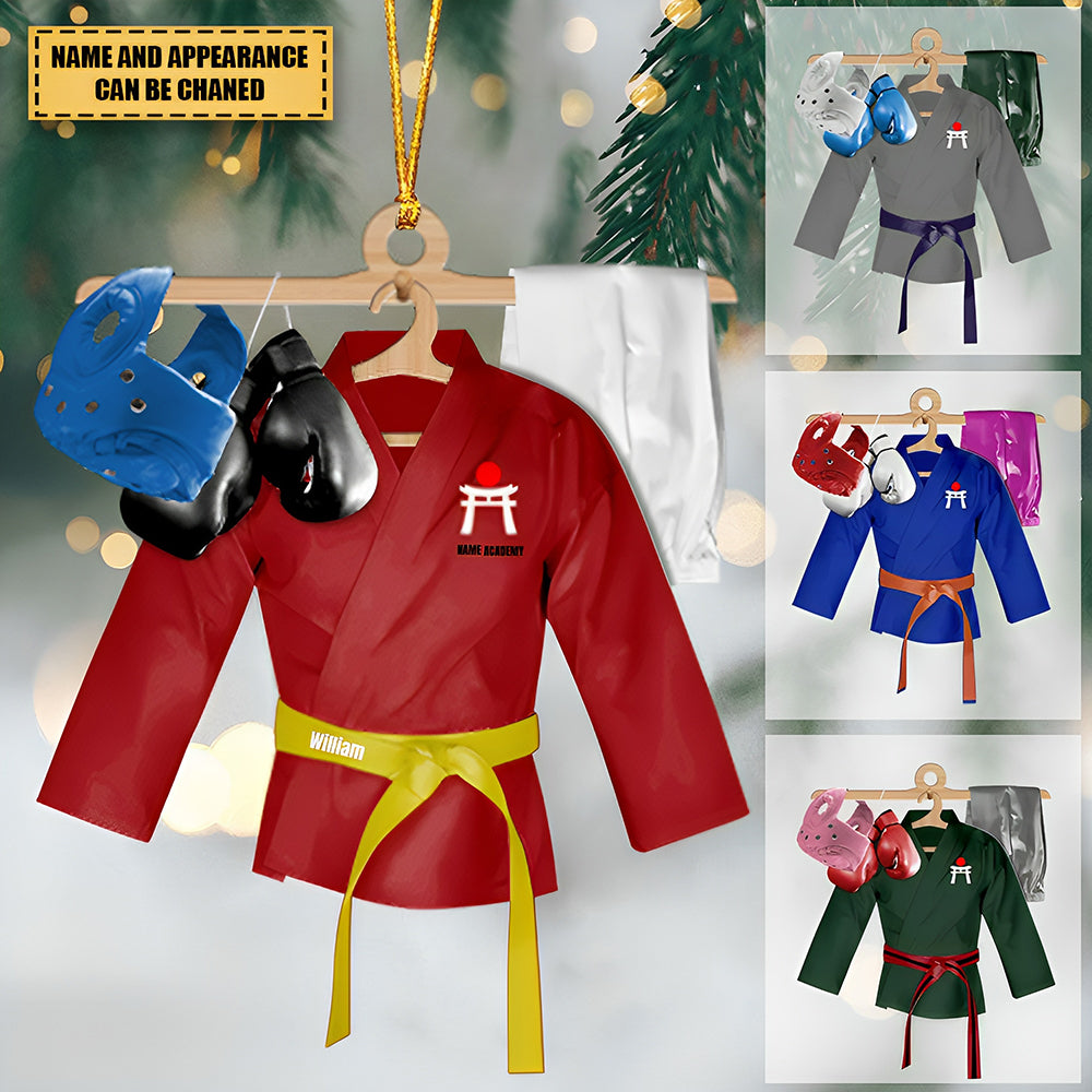 Karate Uniform-Personalized Acrylic Ornament- Karate Gifts- Gift For Christmas
