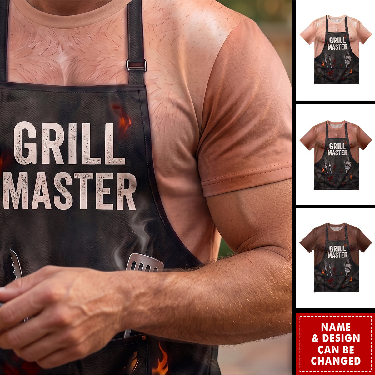 Grill Master - Personalized All-Over-Print T-Shirt