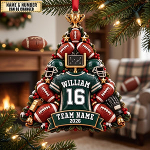 Football Player – Personalized Acrylic Custom Shape Ornament