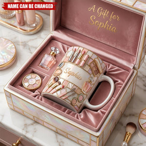Glamorous Makeup Lover, Personalized Coffee Mug, Gift For Her
