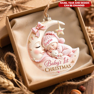 Moon Baby - Personalized Acrylic Custom Shape Ornament