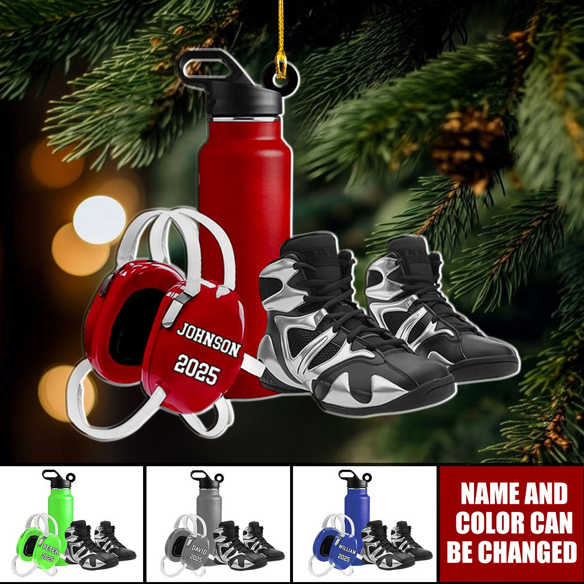 Personalized Protective Gear In Sports Christmas Ornament - Christmas Gift For Wrestler