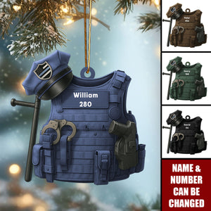 Police Bulletproof Personalized Ornament Gifts For Police Policeman