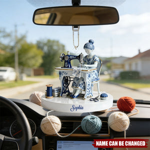Love Sewing - Personalized Car Acrylic Hanging Ornament