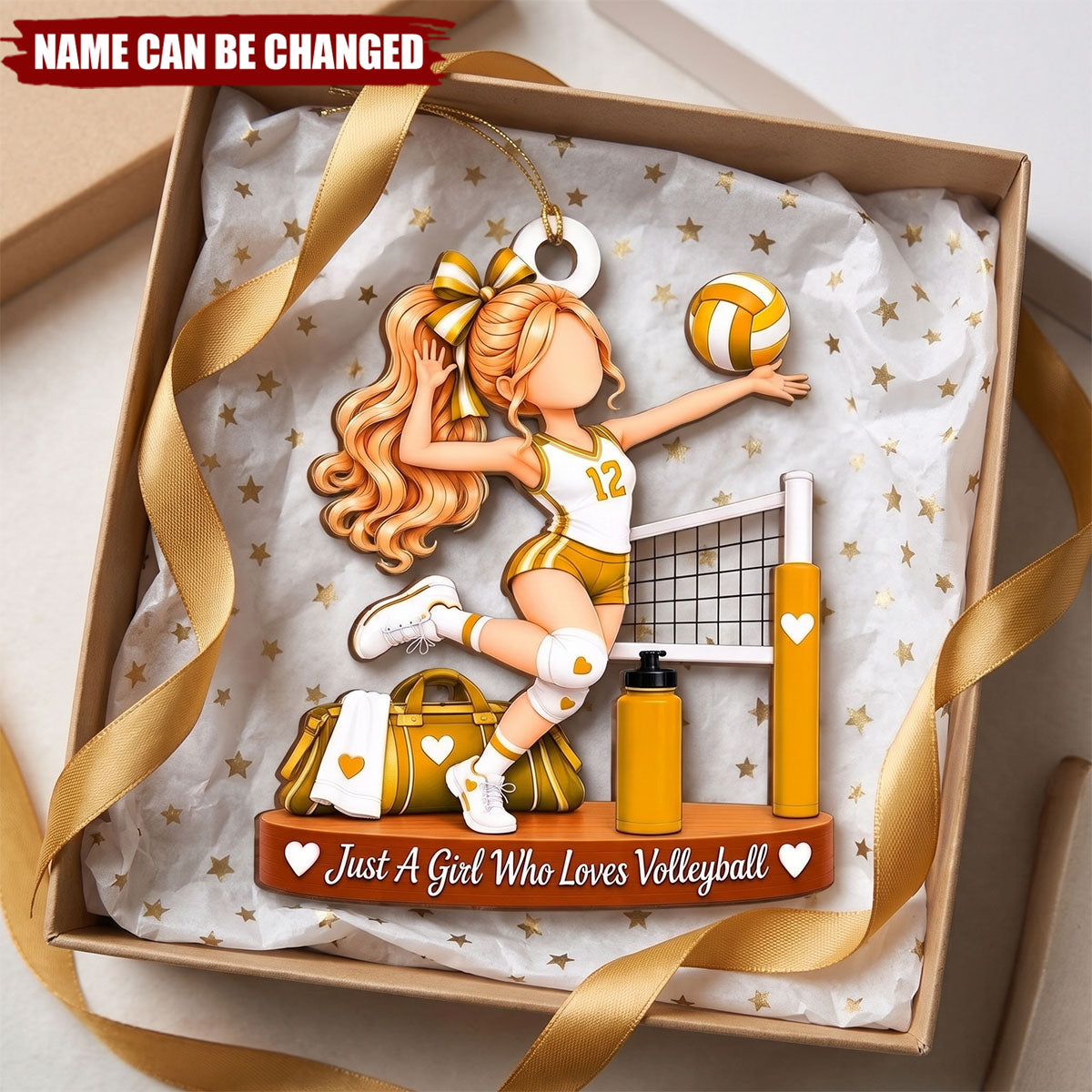 Just A Girl Who Loves Volleyball Personalized Acrylic Ornament - Christmas Keepsake